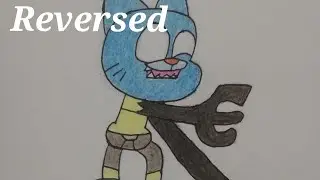 Drawing Pibby Gumball in Reverse | Friday Night Funkin
