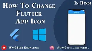 How to Change Flutter App Icon😍 in Hindi | How do I change my app icon on flutter | change app icons