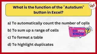 MS Excel Quiz | Microsoft Excel MCQ | Excel Quiz with Answers