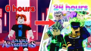 I Spent 24 Hours In The *NEW* JOJO Update 16.5  in Anime Adventures