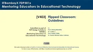 FDP301x | V403 Flipped Classroom: Guidelines