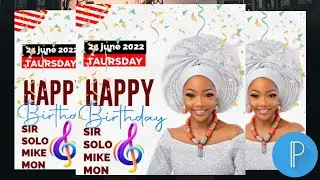 how to design birthday flyer on pixellab