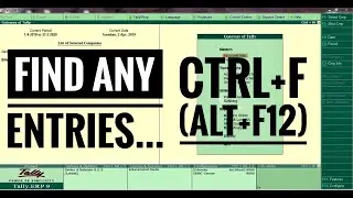 Find (SEARCH) Entries in Tally.Erp9