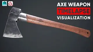 3ds Max and Substance Painter - Game Ready Axe Speed Modeling and Texturing