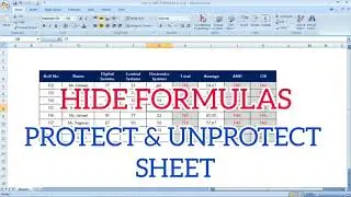 How to HIDE FORMULAS in excel | PROTECT SHEET | UNPROTECT SHEET | LOCK CELLS | HIDE FORMULAS