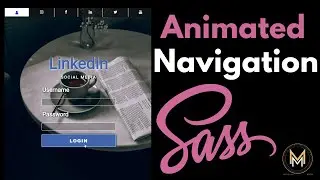 Social Media Animated Navigation Menu Bar and Form using SASS