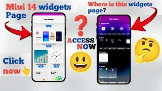 How to access Miui 13 widgets page in miui 14| widgets of Miui 13
