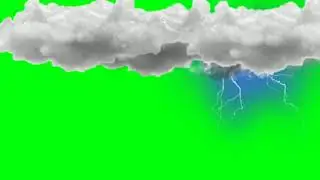 Green screen ||croma key|| Thundering cloud  animation . Realastic Thundering