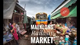 Maeklong Railway Market -Bangkok (4k)