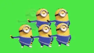 GREEN SCREEN MINIONS GROUP DANCE|LET'S TUBE |