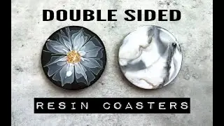 Double Sided Resin Coasters | Reversible | 3D Resin Bloom & Marbled Effect