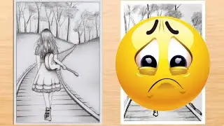Recreation of Farjana Drawing Academy / Scenery of a Girl Walking Alone on a Railway Line