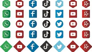 30 Social Icon with different effect - FiazKhadmi
