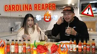 12 HOT SAUCE CHALLENGE!!!!!!!!!!🚨🔥⚠️