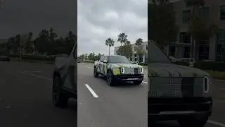 Updated 2025 Rivian R1T spotted during testing with fun camouflage