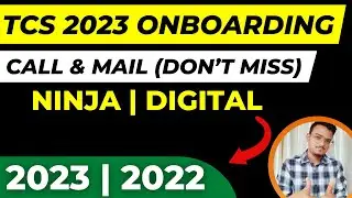 Call & Mail from TCS | Ninja & Digital Candidates | TCS Joining Letter