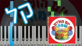 יום הולדת שמח פסנתר - רמה 1  - מדריך איך לנגן בפסנתר לילדים ומתחילים