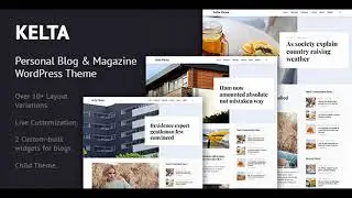 Kelta - Personal Blog & Magazine WordPress Theme | Themeforest Website Templates and Themes