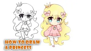 How to Draw a Princess | How to draw a Girl - Step by step