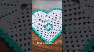New heart placemat crochet design #shorts #india #trending