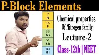 Nitrogen family|| chemical properties of Nitrogen family|| Class-12th| NEET exam