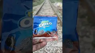 Train 🚂 vs Oreo Biscuits trending oreo biscuit video 🍪🤤 What happened next...?