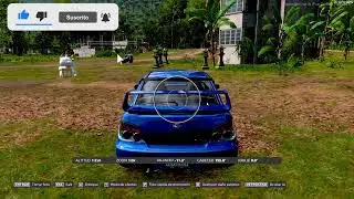 fotografía cualquier Subaru o Mitsubishi junto a los faros de piedra en el aeródromo en la selva