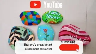 5 ideas for rock painting 🎨 | Painting on stone😱 | @sharayujadhav01 #easy #rock #trending