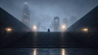 Ambient Music for Deep Focus - Last Steps (1 Hour) - Rainy Future City