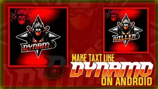 how to make text like dynamo || dynamo gaming logo || dynamo gaming ||dynamo jaisa logo kaise banaye