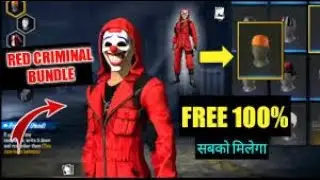 Opening Red criminal bundle freefire ! Red criminal free bundle !