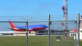 Southwest Airlines Boeing 737 Landing Fort Lauderdale-Hollywood Airport