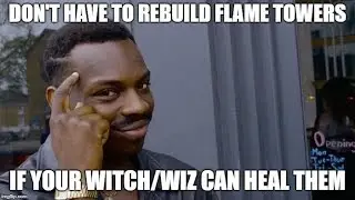 Healing flame towers