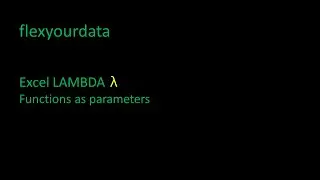 Functions as parameters with Excel LAMBDA