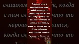 Бхагавад Гита. Совершенное знание заключается в том, чтобы не привязываться к этому миру.