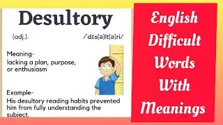 English Difficult Words With Meanings And Sentences