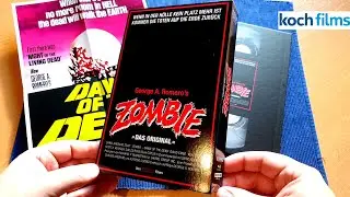 ZOMBIE - DAWN OF THE DEAD Koch Films 4K UHD/ Blu-Ray VHS Edition George A. Romero RETRO VPS Stil