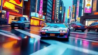 Cyber rider retro supercar synthwave retrowave chillwave 80s music nostalgia