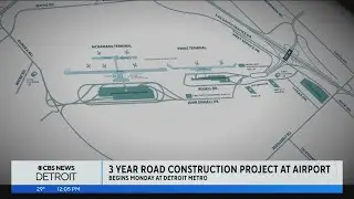 Road construction project at Detroit Metro Airport begins Monday