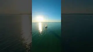 Sailing at sunset on Lake Balaton🌄☀️⛵😍 #balatonlake #sailing  #sailboat #sunset #fpv #cinematicvideo