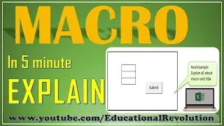 What is macro in excel (Urdu/Hindi)