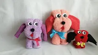 Как оригинально подарить полотенце Собачка из полотенца