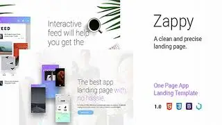 Zappy — One Page App Landing | Themeforest Website Templates and Themes