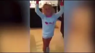 Little girl loses her pants while dancing...