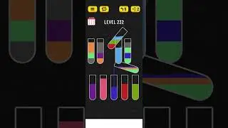Water sort puzzle level 232 #walkthrough #watersortpuzzlegame #watersortpuzzle