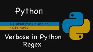 Verbose in Python Regex