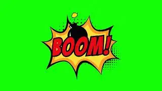 BOOM! Animation Green Screen Video