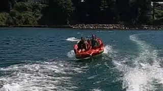 Kids on raft