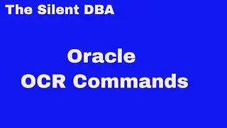 Oracle OCR Commands