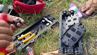 Vlog RT/RW Net | Pemasangan joint closure kabel fig8 6 core